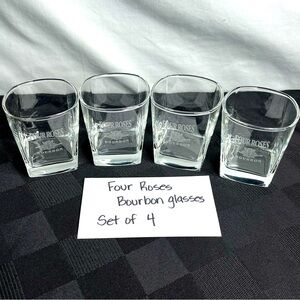 Four Roses Bourbon Distillery Old Fashioned Glasses- Set of 4